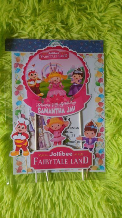 jollibee fairytale land customize cake topper lazada ph