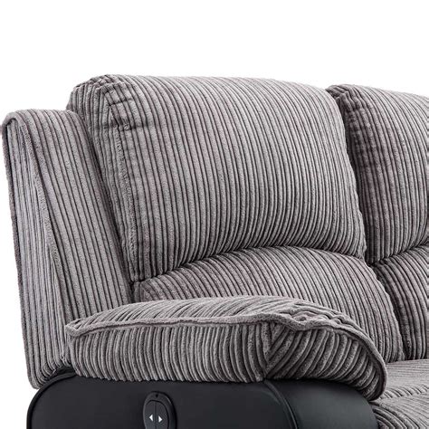 Postana Electric High Back Jumbo Cord Fabric Recliner Seater Sofa