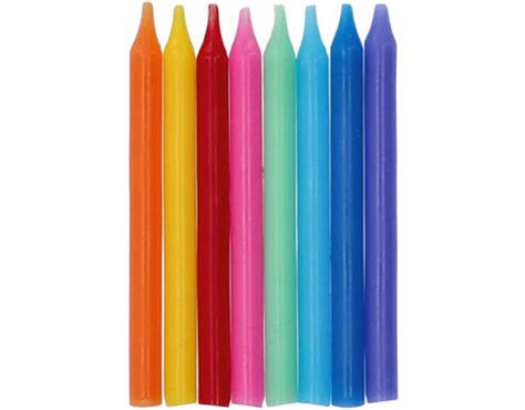 Kaarsjes Color Pop 6cm 16 Stuks Partywinkel