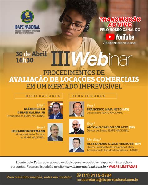 IBAPE Nacional III Webinar Procedimentos de avaliação de locações