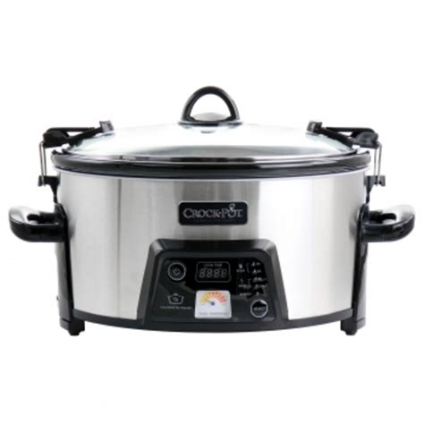 Crock Pot Qt Cook And Carry Programmable Slow Cooker In Stainless St