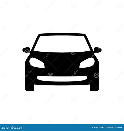 Black Isolated Automobile Silhouette Icon Car Vector Symbol Stock