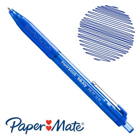 Bolígrafo Retráctil Paper Mate InkJoy 300 RT 1 0 M Azul Librería IRBE