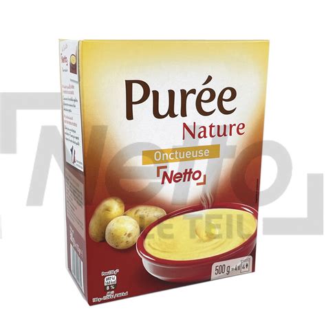 Purée de pommes de terre nature x4 sachets de 4 personnes 500g NETTO