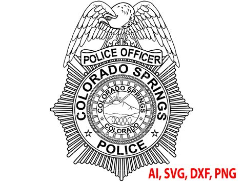 Colorado Springs Police Officer Badge Logo Seal Custom Ai - Etsy