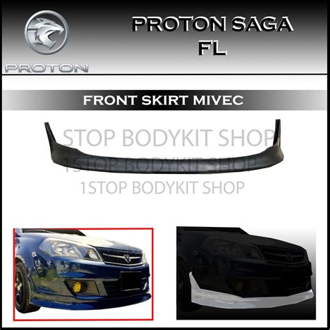 Proton Saga Fl Front Skirt Se Promote Mivec S K Fiber Pu Skirt Lip