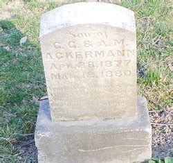 Julius O Ackermann 1877 1880 Memorial Find A Grave