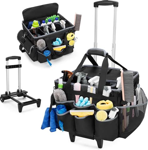 Lodrid Rolling Cleaning Bag With Detachable Trolley