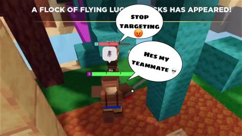 He Thought Me And My Teammate Were Teaming Roblox Bedwars YouTube