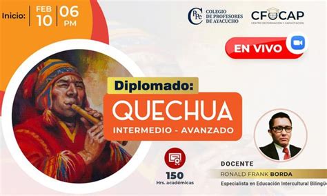 Diplomado En Quechua Nivel Intermedio Avanzado Cfocap