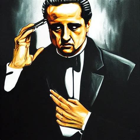 The Godfather Painting By Thomas Montacellinio Stable Diffusion Openart