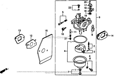 Honda Hr216 Sxa Lawn Mower Usa Vin Macr 6000001 To Macr 9999999 Parts Diagram For Carburetor