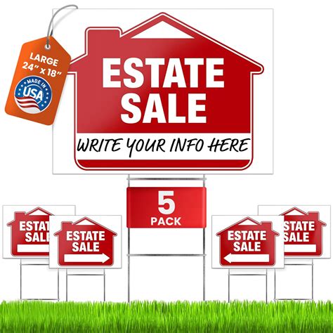 Estate Sale Signs Clipart Free Vector | Open House Sign Real Estate