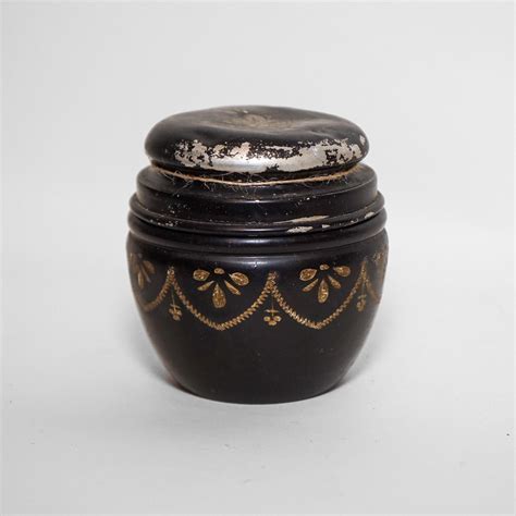 Black And Gold Tea Tin Mayflower Mercantile