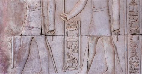 Ancient Egyptian Hieroglyphs and Basreliefs Closeup in Temple of ...