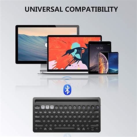 iClever Bluetooth Keyboard - Rechargeable Multi-Device Wireless ...