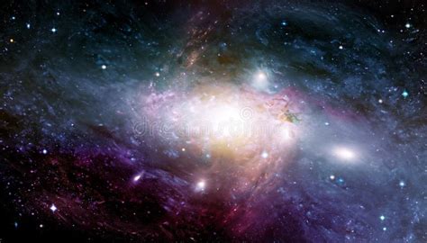 Space View of Galaxy and Nebula Stock Illustration - Illustration of ...