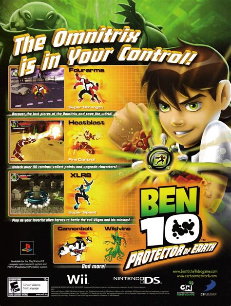 Video Game Print Ads Ben Protector Of Earth Ps Psp Wii