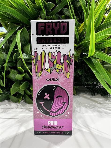 FRYD EXTRACTS LIQUID DIAMOND LIVE RESIN 2G DISPOSABLE PINK STARBURST