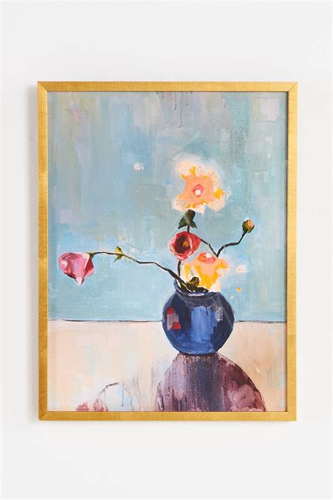 Flowers in Blue Vase Wall Art | Blue vase, Art, Wall art