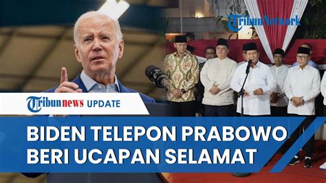 Presiden As Joe Biden Telepon Prabowo Beri Ucapan Selamat Hingga Janji