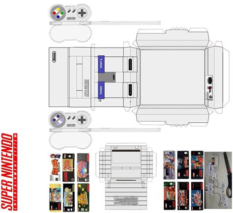 Gamecube World Papercraft Snes Console