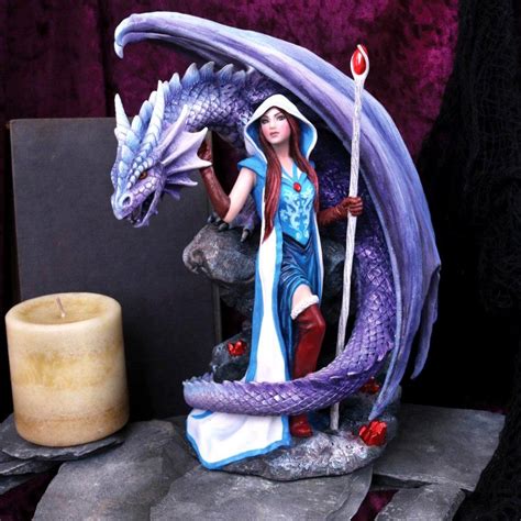 Dragon Mage By Anne Stokes Dragon Figurine By Nemesis Now B4448n9