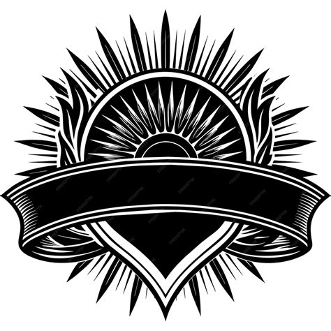 banner logo vector illustration linocut premium ai generated vector