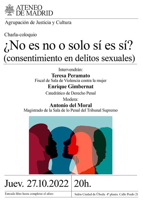 ¿no Es No O Solo Sí Es Sí Consentimiento En Delitos Sexuales Ateneo Madrid