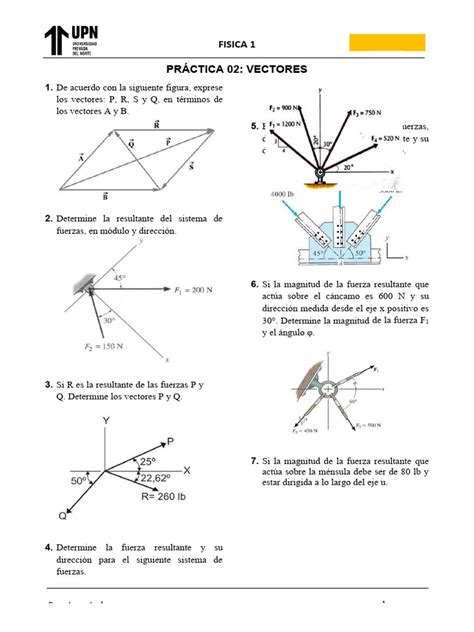 Ht Semana 02 Fisica 1 Pdf Vector Euclidiano Fuerza