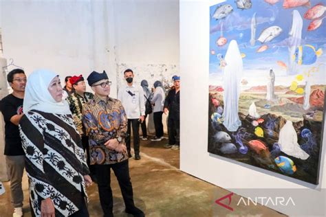 Khofifah Pameran ArtOs Di Banyuwangi Penyemangat Pegiat Seni Berkarya