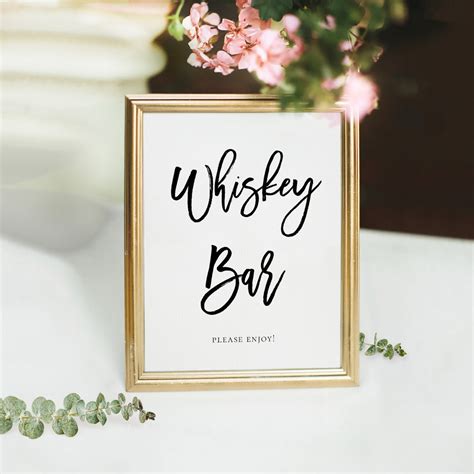 Whiskey Bar Sign Wedding Whiskey Sign Wedding Sign Whiskey Bar Sign