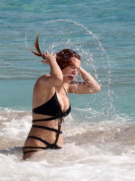 Elena Satine In Bikini At The Beach In St Barts Lacelebs Co