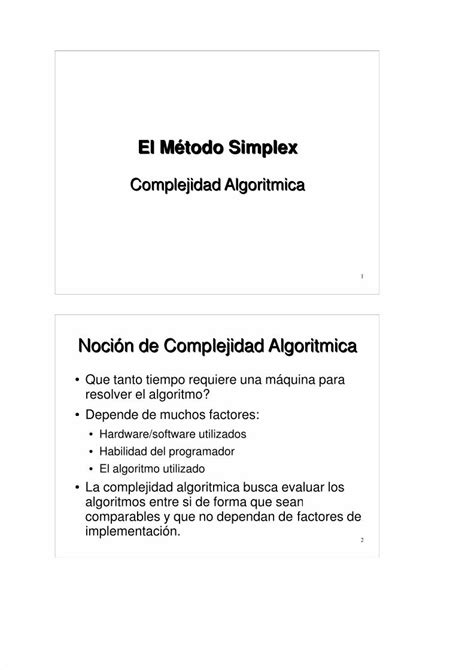 Pdf Complejidad Del Metodo Simplex Dokumen Tips