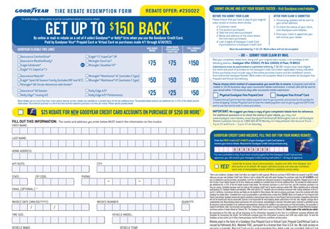 Goodyear Mail In Rebate 2023 Unlock Savings On Tires Goodyear Rebate