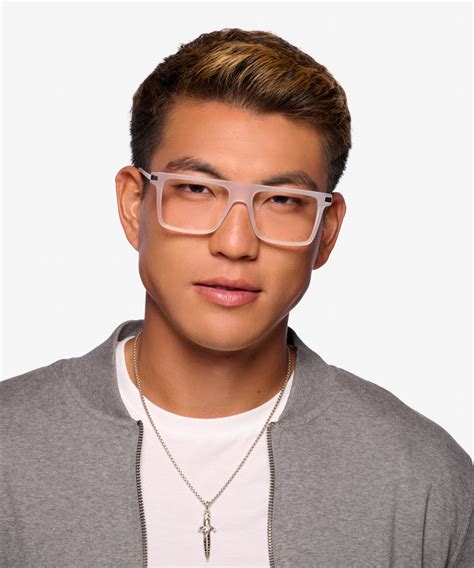 Motus Square Frosted Clear Glasses For Men Eyebuydirect