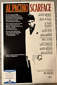 Al Pacino Signed "Scarface" Movie Poster (BAS) - Pcmcollectibles