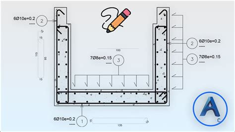 Dessin De Ferraillage Dun Caniveau Sur Autocad Et Advance Concrete