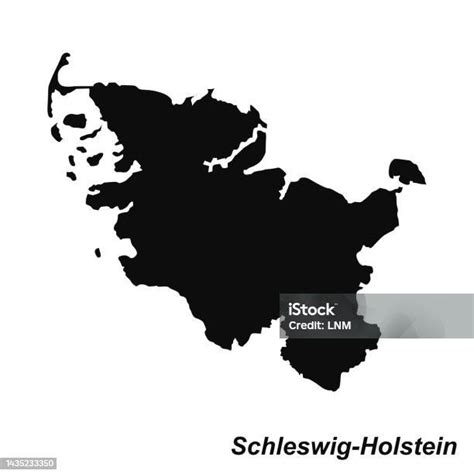 Vetores De Mapa De Silhueta Vetorial Schleswigholstein E Mais Imagens