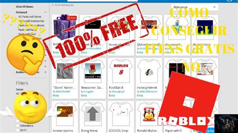 Como Conseguir Todos Os Items Gratis Disponíveis no ROBLOX YouTube