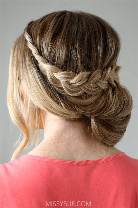 Lace Braid Wrapped Bun