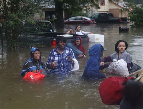 Hurricane Harvey Rising San Jacinto River Impacting Kingwood Humble