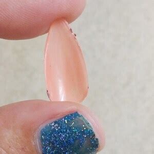Nude Pink Stick On Nails Stiletto Fake Nails Almond Etsy