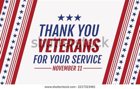 Thank You Veterans Your Service Thanking Stock Illustration 2217323481 ...