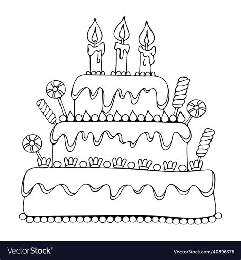 Month Birthday Cake Coloring Pages