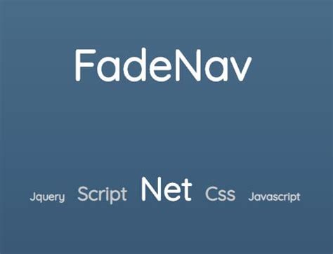 Horizontal Scrolling Menu In Javascript Jquery Fadenav Free Jquery