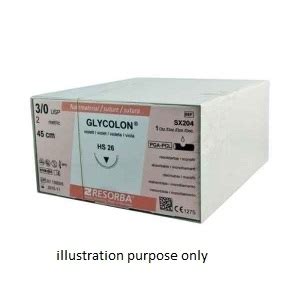 RESORBA Glycolon Suture 5 0 DSM13 3 8C 13mm 45cm 24 Violet PB41503