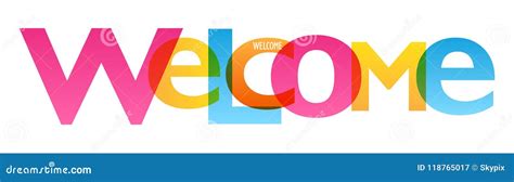 Welcome Typography Banner Stock Vector Illustration Of Collaboration