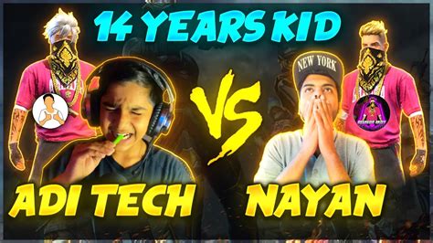 Years Kid Aditech Vs Nayanasin Funny Challenge Garena Free Fire