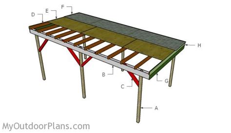 Flat Roof Carport Plans | MyOutdoorPlans | Free Woodworking Plans and Projects, DIY Shed, Wooden ...